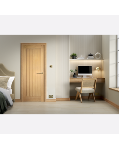 Mexicano Prefinished Oak Internal Fire Door by LPD Doors