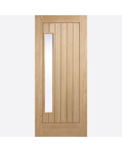 External Door Oak Newbury 1 Light Frosted Glass Untreated LPD