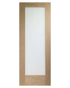 Internal Door Oak Pattern 10 with Obscure Glass Untreated