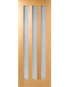 Utah Untreated Obscure Glass Oak Internal Door by LPD Doors