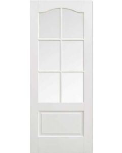 LPD Doors Kent 6 Light Glazed Solid White Primed WFKENCG Internal Door