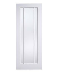 Internal Door Solid White Primed Lincoln 3 LIGHT with Clear Glass