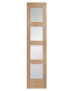 Internal Oak Shaker with Clear Glass Demi Panel