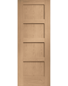 Internal Fire Door Oak Shaker 4 panel Prefinished