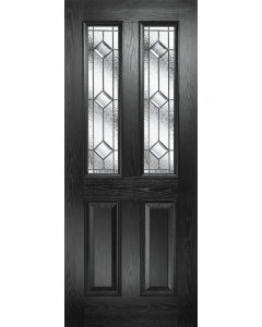 External Pre Hung Malton Composite Door with Decorative Glass