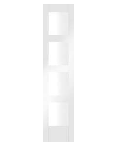 Internal White Primed Shaker 4 Light Semi panel with Clear Glass