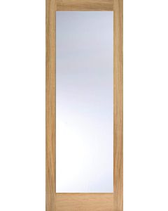 LPD Doors Oak Pattern 10 Glazed 1L Clear Glass Fire Door FD30