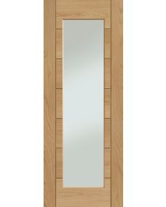 XL Joinery Palermo Original 1 Light with Wide Clear Glass Prefinished Oak Internal Door