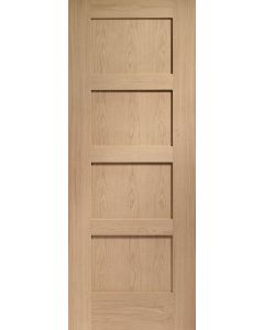 Shaker 4 Panel Internal Oak Fire Door Untreated FD30 XL Joinery