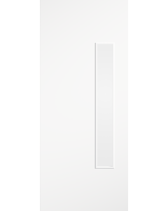 LPD Doors 18G Primed White Flush Clear Glass Fire Door FD30