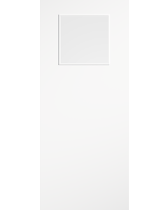 LPD Doors 1G Primed White Flush Fire Door with Clear Glass Commercial Use