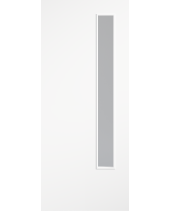 LPD Doors Primed White Flush 20G Fire Door with Clear Glass Perfect for Commercial Use