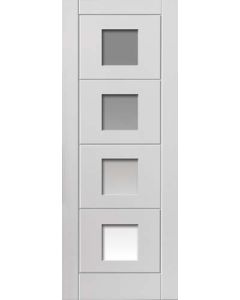 Internal Door White Moulded Quattro Glazed