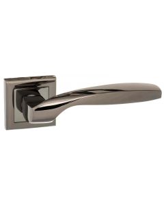 Internal Door Handle Oklahoma on Square Rose Black Nickel