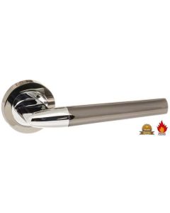 Internal Door Handle Tennessee on Round Rose Black Nickel / Polished Chrome