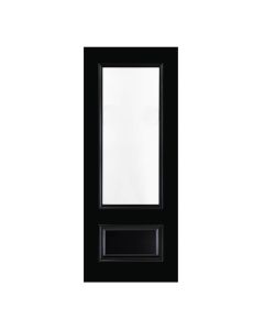 Deanta Sandringham Black Prefinished Clear Glass 30 Minute Fire Door (FD30)