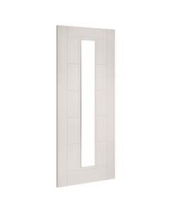 Seville with Clear Glass Internal Door White Primed