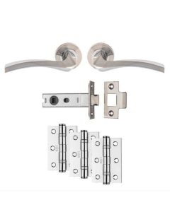 Sines Latch Pack - Ultimate Door Pack Satin Nickel/Polished Chrome