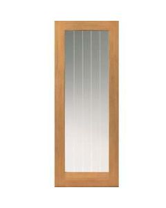 Internal Door Oak Thames Original 1 Light with Etched Glass Untreated