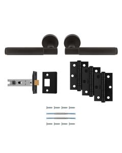 Matt Black LAGOS LATCH PACK - ULTIMATE Handle Door Pack