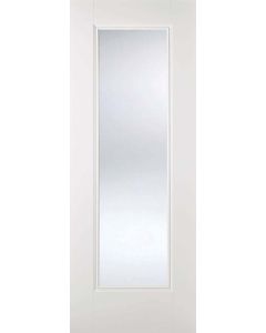 Eindhoven 1L Clear Glazed Primed White Internal Door — LPD Doors