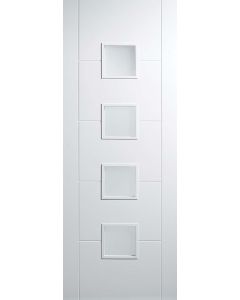 Internal Semi Solid Core Door White Primed Florida with Obscure Glass