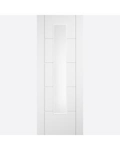 LPD Doors Ladder Clear Glass Prefinished White Laminate Internal Door