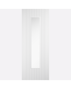 Sydney Clear Glass Prefinished White Laminate Internal Door LPD Doors