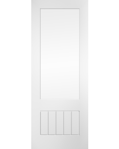 LPD Mexicano White 3/4 Three Quarter Clear Glazed Three Quarter Internal Door