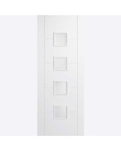 Internal Door White Primed Vancouver 4 Light Frosted Glass