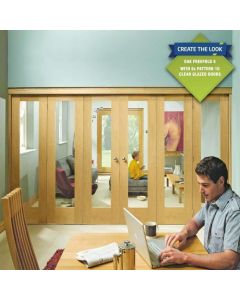 Internal Oak Freefold Door System-Frame-Only